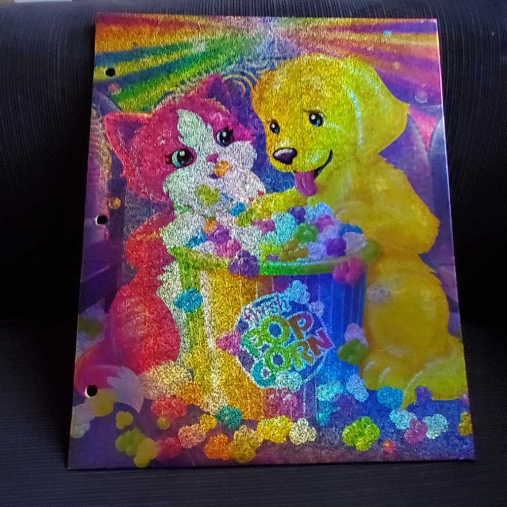 Lisa Frank glitzy folder